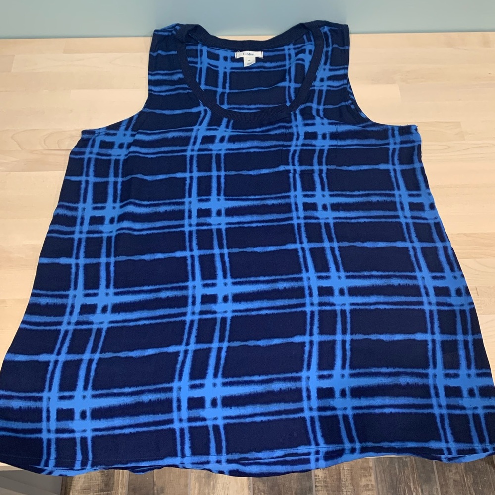 Cute Indigo Blue Tank Top M